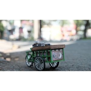 DIY Miniature Building Kit Model Noodle CD Music Cart